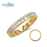 14 Karat Yellow Gold Ring With Diamonds- sz6.5